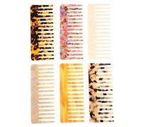 HAMPPLIES 4 pièces Peigne Démêlant Large Acétate Set de Peignes Antistatiques pour Cheveux Bouclés et Ondulés Accessoire Coiffure Maison et Salon Hommes