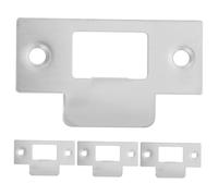 HAMPPLIES 4 Pièces Plaque de Gâche Acier Inoxydable pour Serrure à Pêne Dormant Couverture de Trou de Porte Robuste et Facile à Installer Kit de Renforcement pour Portes Dentrée