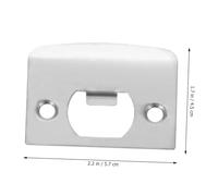 HAMPPLIES 4 pièces Plaque Gâche Acier Inoxydable Loquet de Porte Robuste et Corrosion Montage Facile Compatible avec Serrures Intérieures D Type Finition et Adaptée à Styles de Décoration