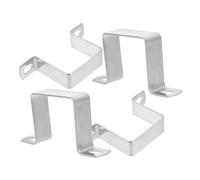 HAMPPLIES 4 pièces Support de Tube Carré Acier Inoxydable Collier de Serrage Robuste avec Embase pour Fixation Tuyau Clips de Maintien pour Plomberie et Mobilier