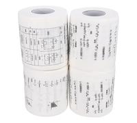 HAMPPLIES 4 rouleaux Papier Toilette Créatif avec Formules Chimie Physique Humoristiques Papier Wc Doux pour Maison Classe et Restaurant Décoration Originale sans Irritation