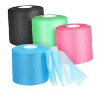 HAMPPLIES 4 rouleaux Ruban Préwrap Sportif Respirant Mousse Absorption de Chocs Confortable et Adhésif pour Poignets Chevilles Mains Genoux Multi-couleurs