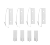 HAMPPLIES 4 Verrous de Sécurité pour Garçon et Filles Invisibles en Abs Blanc, sans Perçage ni Outil, pour Portes et Tiroirs, Protection la Cuisine et Maison, Lot de 4 Pièces