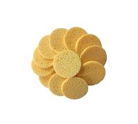 HAMPPLIES 40 Pièces coussin éponge - Éponge éponges rond peau nettoyants pour le visage faire le ménage nettoyage Se maquiller dissolvant ton écouvillon démaquillants Yellow