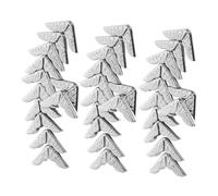 HAMPPLIES 40 Protège-Coins Métalliques 14 MM en Métal Argenté pour Albums Photo Scrapbooking et Cahiers Scolaires Bordures Décoratives Robustes Lot de 40 Pièces pour Protection D’Angles