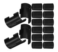 HAMPPLIES 48 Pièces Clips de Verrouillage Plastique pour Étagères Fil Noir Connecteurs Manchons pour Système de Rayonnage Remplacement Stables pour Organisation Cuisine et Voyage