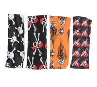 HAMPPLIES 4pcs Bandeaux pour Cheveux Halloween Motifs Tête de Mort, en Polyester Respirant et Évacuant L'humidité, pour Yoga et Sport