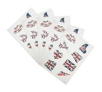 HAMPPLIES 5 ensembles Autocollants Visage Temporaires Drapeau Uk Décoratifs Portables Pour Fans Accessoires Patriotiques Pour Matchs De Football