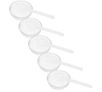 HAMPPLIES 5 ensembles Bol Verre Transparent pour Masque Facial avec Spatules Blanches Bol Mélangeur DIY pour Soins Visage à Domicile et Salon de Beauté