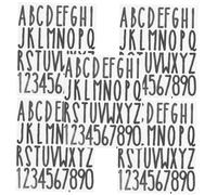 HAMPPLIES 5 feuilles Autocollants Numéros Boîte Aux Lettres Autocollants Adhésifs Étanches PVC Noir pour Extérieur Étiquettes DIY Lettres Alphabet pour Maison Voiture Poubelle Décoration