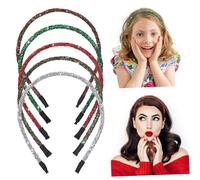 HAMPPLIES 5 Pièces Bandeaux Cheveux Pailletés Accessoires de Fête de Noël Décoration Festive Convient pour Carnaval Mariage et Cosplay
