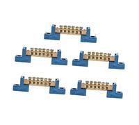 HAMPPLIES 5 pièces Bloc de Jonction Laiton Barrette de Distribution de Puissance et Automobile Bornes Vis Résistantes à Oxydation pour Boîtes de Répartition et Équipements Industriels