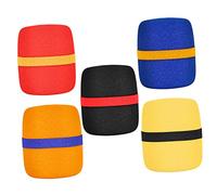HAMPPLIES 5 Pièces Couvre Microphone Mousse Épaisse Protection Vent et Choc Adapté Plupart des Micros Standard Couleurs pour Ktv et Conférences