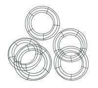 HAMPPLIES 5 Pièces Lot de Cadres Ronds Métal pour Couronne de Noël Armature Résistante et Cadre Guirlande DIY pour Décoration Murale et Porte Festive