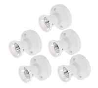 HAMPPLIES 5 pièces Lot de Douilles Plafonnier Blanches Adaptateurs de Culot Spirale pour Ampoules Base de Lampe pour Fixation Au Plafond Installation Facile et Sécurité