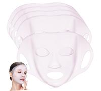 HAMPPLIES 5 Pièces Lot de Masques Visage Silicone Réutilisables Rose Couvre Masque Hydratant Evaporation Doux et Élastique avec Crochets Oreille Adapté à Tous Types de Peaux