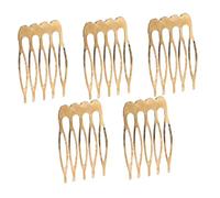 HAMPPLIES 5 pièces Peignes Métal Petits Peignes Latéraux Accessoires Cheveux Fins Fixation Sécurisée et Confortable pour DIY et Usage Quotidien
