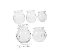 HAMPPLIES 5 Pièces Set de Ventouses Verre Épaissi pour Massage Chinois Succion Forte Amélioration Circulation Sanguine Usage Familial et