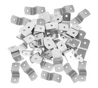 HAMPPLIES 50 Clips en Z Argentés pour Cadres Photo Fixations Quincaillerie pour Plateaux de Table Supports d'Encadrement Robustes Accessoires pour Fixation Fonds de Cadres Usage Bureau et