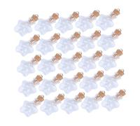 HAMPPLIES 50 pièces Mini Bouteilles à Souhaits Transparentes Pendentifs Mini Bouteilles de Dérive DIY pour Décoration et Accessoires Verre avec Bouchon Liège et Anneau
