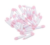 HAMPPLIES 50 Pièces Pinceaux Silicone Maquillage et Yeux Applicateurs Masque Fard Brosse Portable Rose Outils pour Crème Gloss et à Paupières