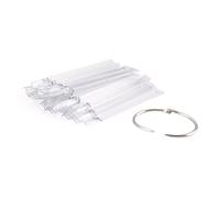 HAMPPLIES 50 pièces Présentoir Fan Ongles Nuancier Transparent avec Anneau Métallique Support Pratique pour Manucure Gel et Vernis Accessoire Salon DIY et Entraînement Mains