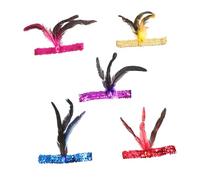 HAMPPLIES 5pièces Bandeaux Flapper Années Coiffe De Soirée Dansante Accessoires Cheveux Vintage Style Bandeau Flapper