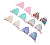 HAMPPLIES 6 Paires Pinces à Cheveux Oreilles de Chat Garçon Fille Barrettes Pailletées et Strass Accessoires Légers et Antidérapants pour Fête Cosplay et Usage Quotidien