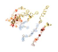 HAMPPLIES 6 pièces Bijoux de Tresse Accessoires Cheveux Dreadlocks et Solides Manchettes Colorées pour et Occasions Spéciales
