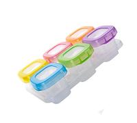 HAMPPLIES 6 pièces Boîte de Conservation pour Pots Étanches avec Couvercles Transparents Congélation et Micro Ondes Stockage Hermétique de Purée Mixte
