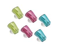 HAMPPLIES 6 Pièces Couvercle de Ventouse galetiere accesoire Salle de Bain Anti poussiere Brosse à Dents Aspiration des Porte-brosses à Dents Accessoires de Salle de Bain