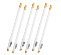 HAMPPLIES 6 Pièces Crayons Maquillage Multifonctions Étanches Crayon Intégré pour Sourcils Eyeliner et Barbe Pinceaux Bois Précis et Longue Tenue Portable pour Hommes et Femmes