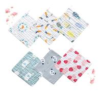 HAMPPLIES 6 Pièces de toilette bébé serviettes de bébé soin du visage serviette enfant en bas âge les serviettes de toilette en coton bébé serviettes pour bébé Couleur Aléatoire