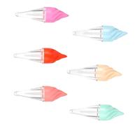 HAMPPLIES 6 pièces DIY Lip Gloss Tubes Ice Shape Refillable Lipstick Holder Portable Cute Design For