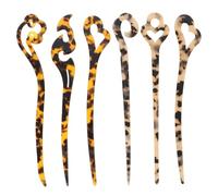 HAMPPLIES 6 pièces Épingles Chignon Tortue Vintage pour Cheveux Épais et Mi-longs Accessoires Résistants Corrosion Styles Traditionnels et Modernes Couleur Aléatoire Couleur Aléatoire
