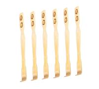 HAMPPLIES 6 pièces Gratte-dos Bambou pour Dos et Massage Outil et Portable pour Détente à Domicile Accessoire de Grattage pour Femmes et Hommes