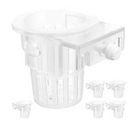 HAMPPLIES 6 Pièces Hydroponic Planting Cups for Aquarium Adjustable Fish Tank Plant Holders with Secure Hanging Design Lightweight and Stable Water Plant Pots for Ponds and Aquascaping