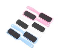 HAMPPLIES 6 Pièces Kit d’outils professionnels réutilisables à double face en plastique pour enlever peau morte, callosités et durillons, exfoliateur manuel pour talons, soin complet pour