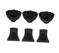 HAMPPLIES 6 Pièces Kit Embouts pour Sèche-cheveux Noir Diffuseur Boucles et Concentrateur Étroit Accessoire Coiffure Professionnel Léger et Compatible Plupart des Modèles