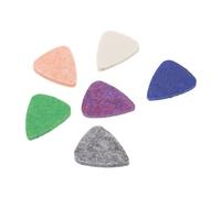 HAMPPLIES 6 pièces Lot de Médiators Feutre de Laine pour Guitare Ukulélé Banjo et Médiators Plats Doux et Durables avec Assortiment de Couleurs Rose Bleu Foncé Vert Gris Beige
