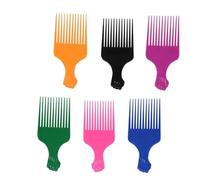 HAMPPLIES 6 pièces Lot de Peignes à Dents Longues Plastique Antistatique pour Coiffage Cheveux et Barbe Accessoires Coiffure Polyvalents avec Poignée Confortable Adaptés Cheveux Fins et