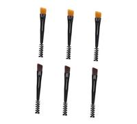 HAMPPLIES 6 pièces Lot de Pinceaux Sourcils Double Embout Mini Brosse Pratique avec Peigne Courts Outil Coiffant Cils et Sourcils Unisexe pour Maquillage Quotidien