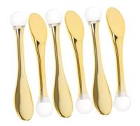 HAMPPLIES 6 Pièces Massage Spoon Stick Doré pour Soins Visage et Massage des Yeux Spatule Visage Compacte pour Crème et Masque Fatigue Oculaire et Anti-rides