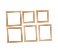 HAMPPLIES 6 Pièces Miniature Photo Frame Models for Doll House Decoration Micro Landscape Props Wooden Mini House Accessories Realistic and Detailed Design