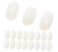 HAMPPLIES 60 pièces Boules de Nettoyage Visage Naturelles Cocons de Soie Exfoliation Douce et Nettoyage Profond Accessoires Faciles à Emporter pour Soin Facial Quotidien
