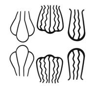HAMPPLIES 6pièces Lot De Peignes à Cheveux Avec Fourche à Dents Forme De u Pour Chignon Et Coiffure