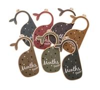 HAMPPLIES 7 pièces Séparateurs pour Vêtements avec Organiseur de Placard Infantile Forme de Baleine Diviseurs Mois pour Dressing
