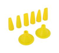 HAMPPLIES 8 Pièces Buses de Calfeutrage Plates Embouts de Remplacement pour Pistolet à Joint Saucisse Applicateurs Précis pour Collage et Joints Muraux Compatibles Outils Standard