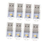 HAMPPLIES 8 pièces Lampe USB Mini Portable Veilleuse LED USB Dénergie Lumière Dambiance Protection des Yeux Night Light Powered Light pour Bureau et Voiture