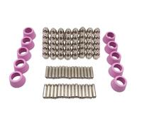 HAMPPLIES 80 pièces Kit Consommables Embouts Buse Plasma Résistant Chaleur pour Découpeur Plasma Accessoires pour Torche de Coupe Industrielle